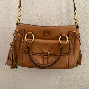 Dooney & Bourke Florentine Tassel Handbag Satchel in Brown Leather